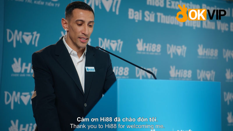 Di Maria chính thức đồng hành cùng thương hiệu Hi88